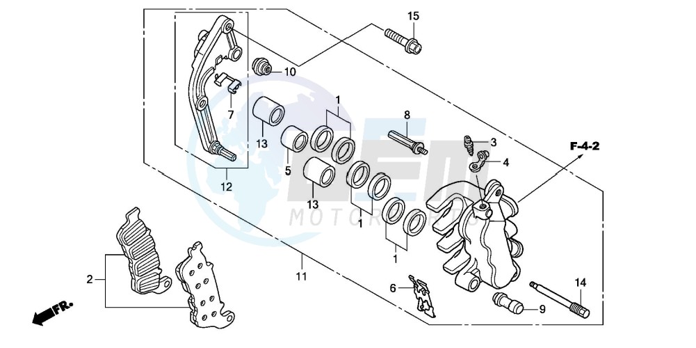 FRONT BRAKE CALIPER (L.) (CBF600SA8/NA8) image