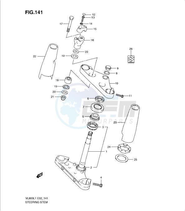 STEERING STEM (VL800L1 E24) image