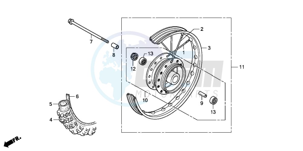 FRONT WHEEL blueprint