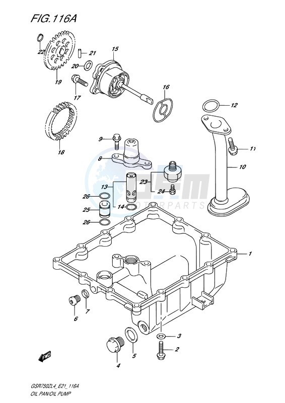 OIL PAN-OIL PUMP image