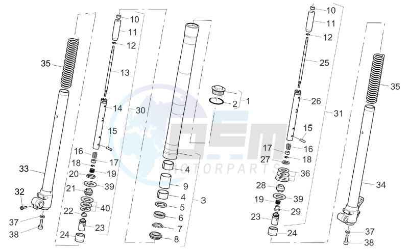 Front fork II blueprint