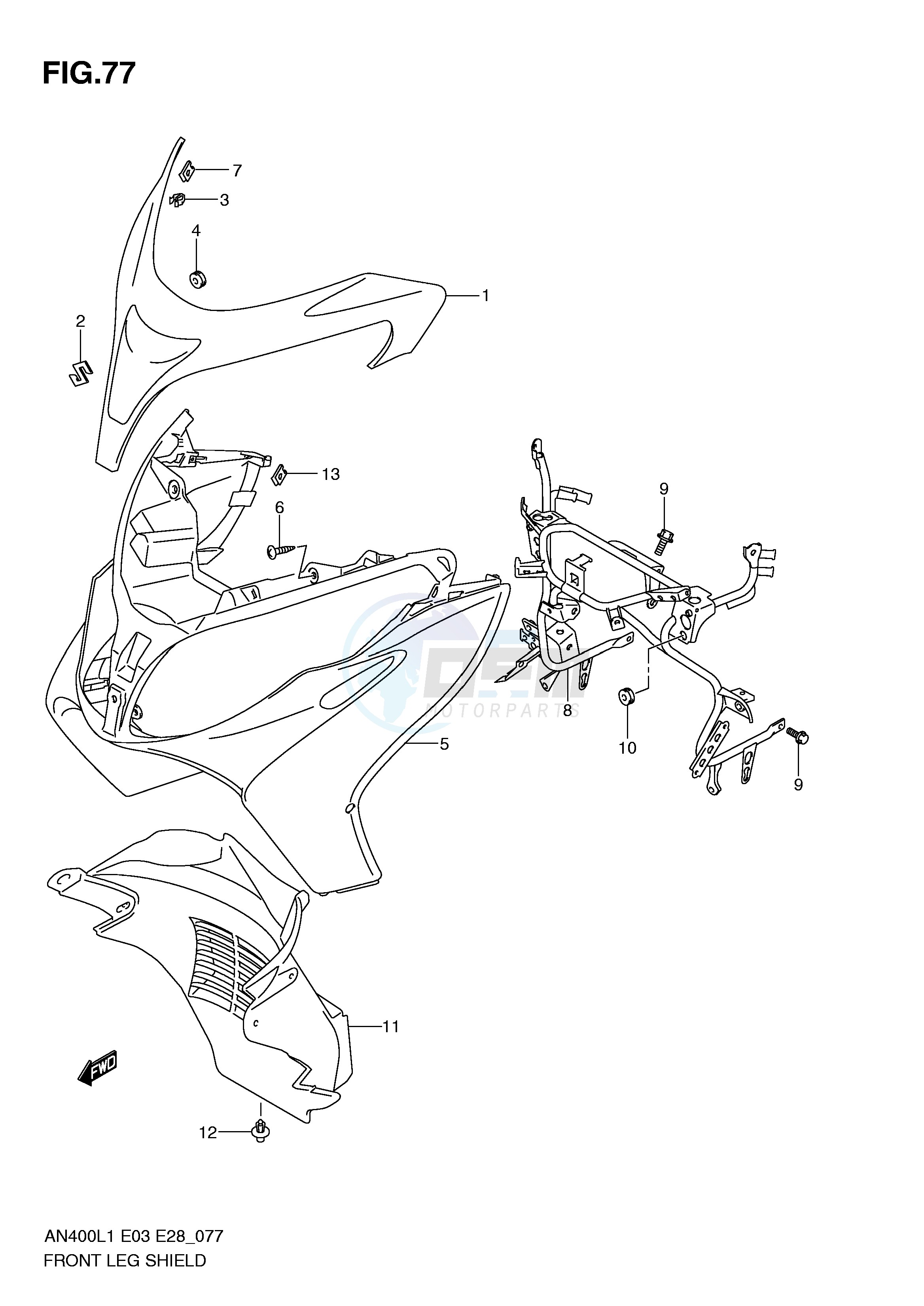 FRONT LEG SHIELD (AN400L1 E33) image