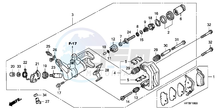 REAR BRAKE CALIPER image