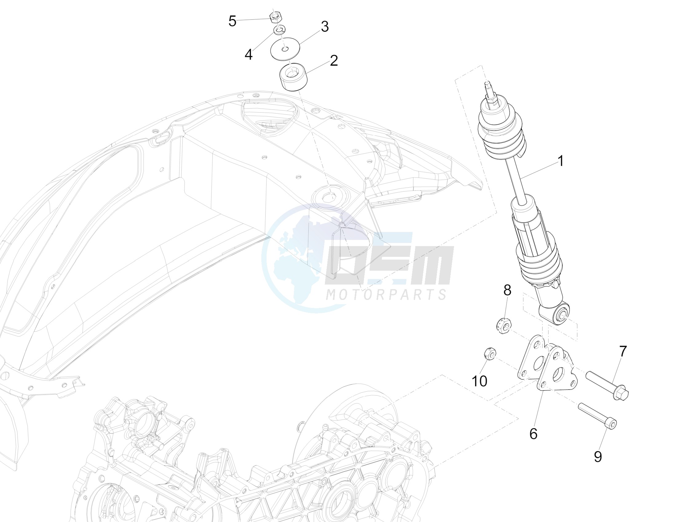 Rear suspension - Shock absorber/s image