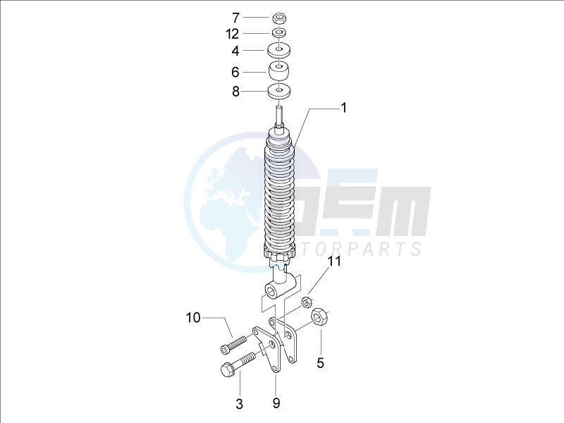 Rear suspension - Shock absorber - s blueprint