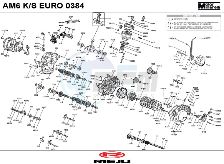 ENGINE  AM6 K/S EURO 0384 blueprint