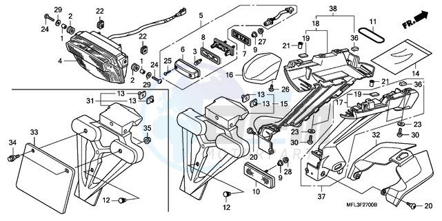 TAILLIGHT (CBR1000RR8,9/R A9) image