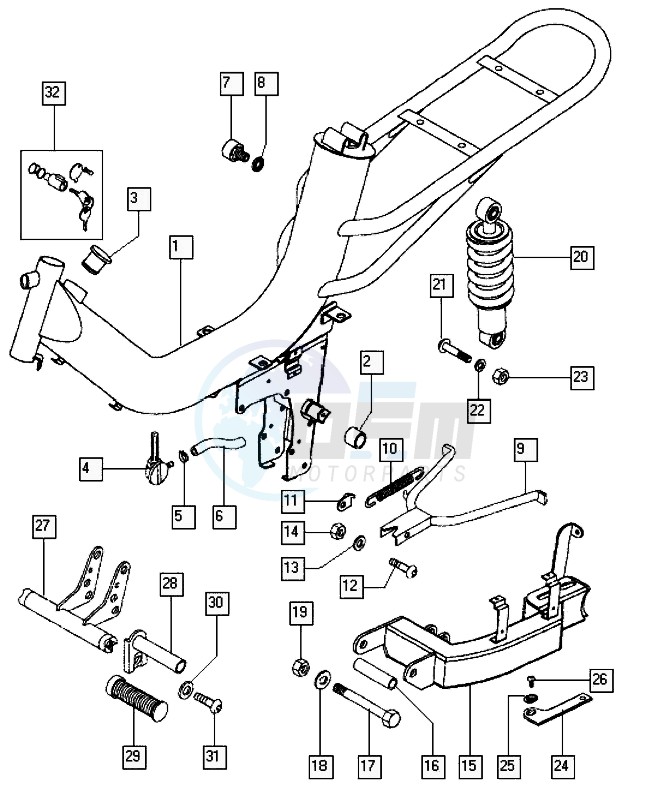 Frame-swing arm image