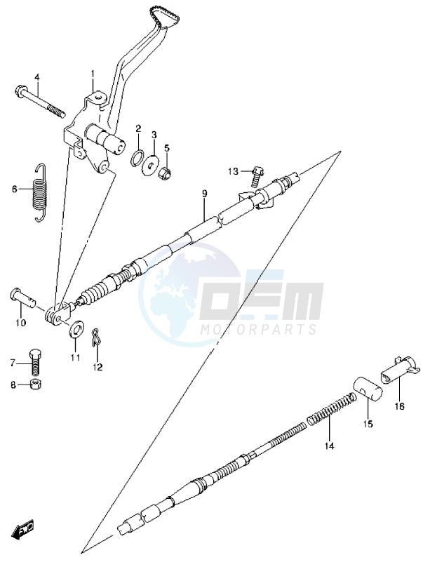 BRAKE PEDAL image