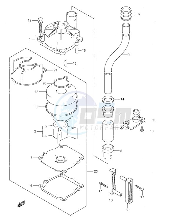 Water Pump (S/N 681518 & Newer) blueprint