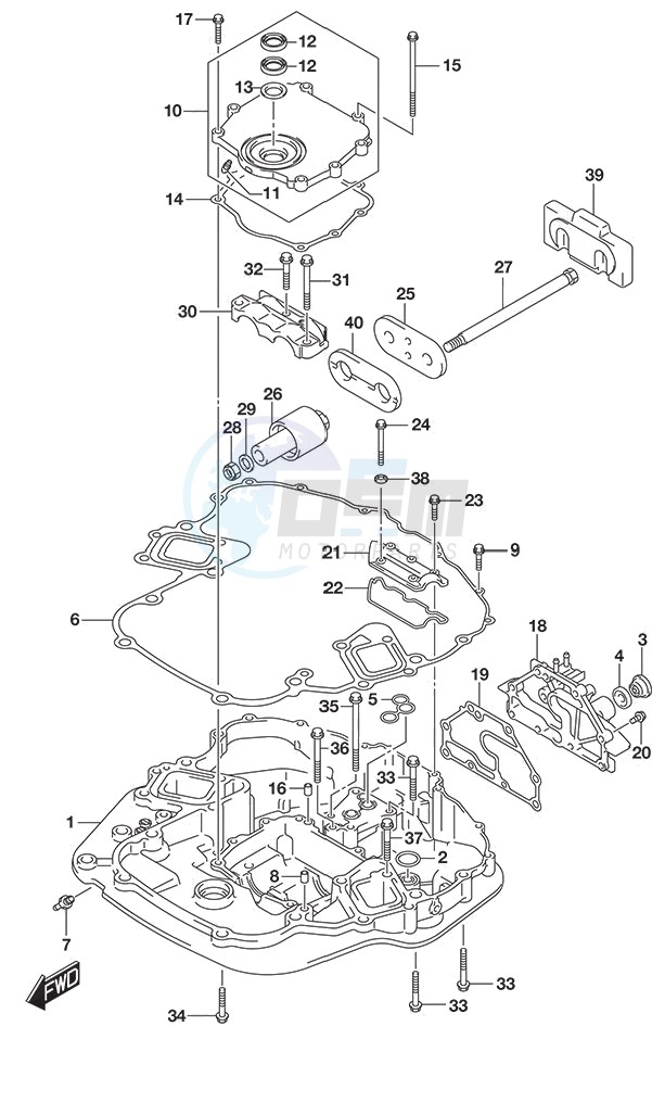 Engine Holder DF 250S blueprint