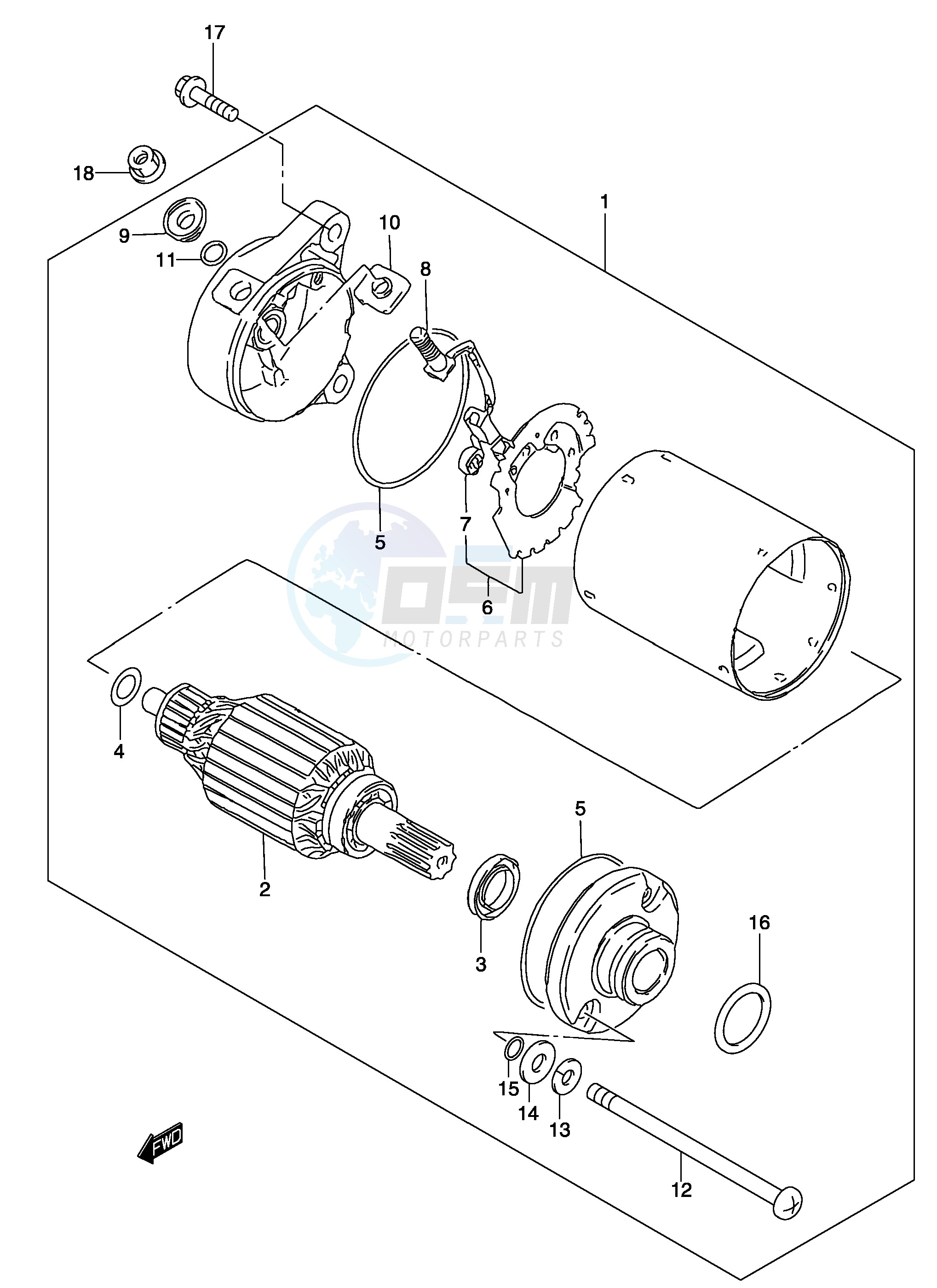 STARTING MOTOR image