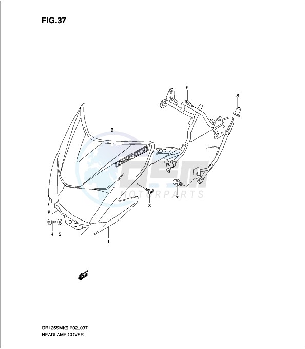 HEAD LAMP COVER (MODEL K9) blueprint
