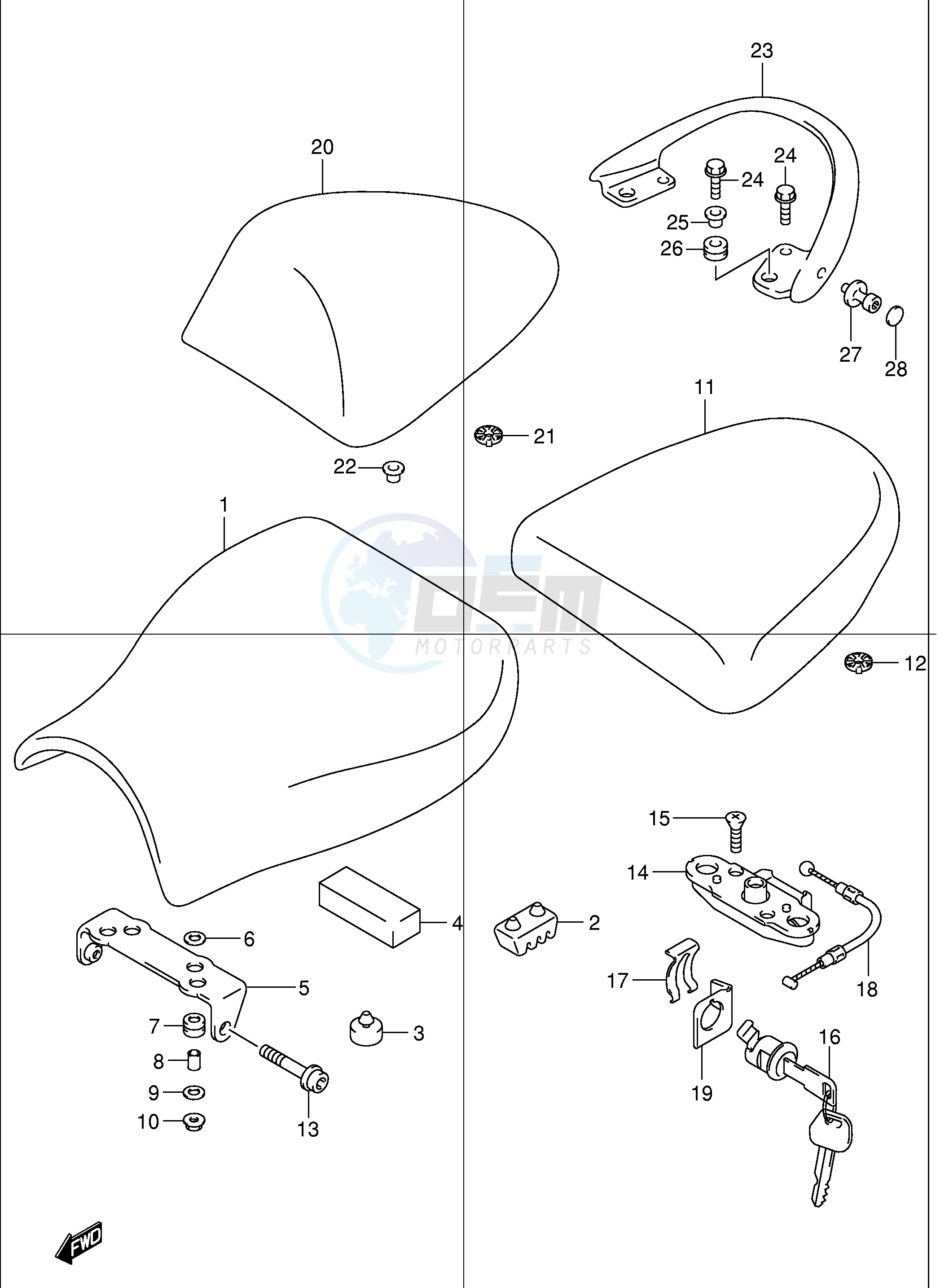 SEAT (MODEL K2) blueprint