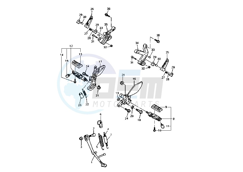 STAND-FOOTREST blueprint