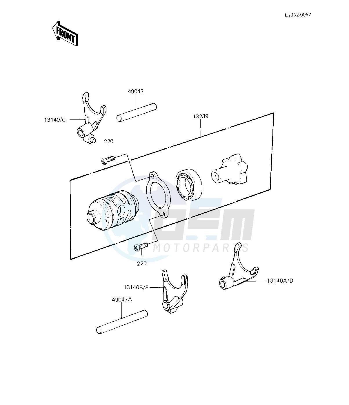 GEAR CHANGE DRUM & FORKS blueprint