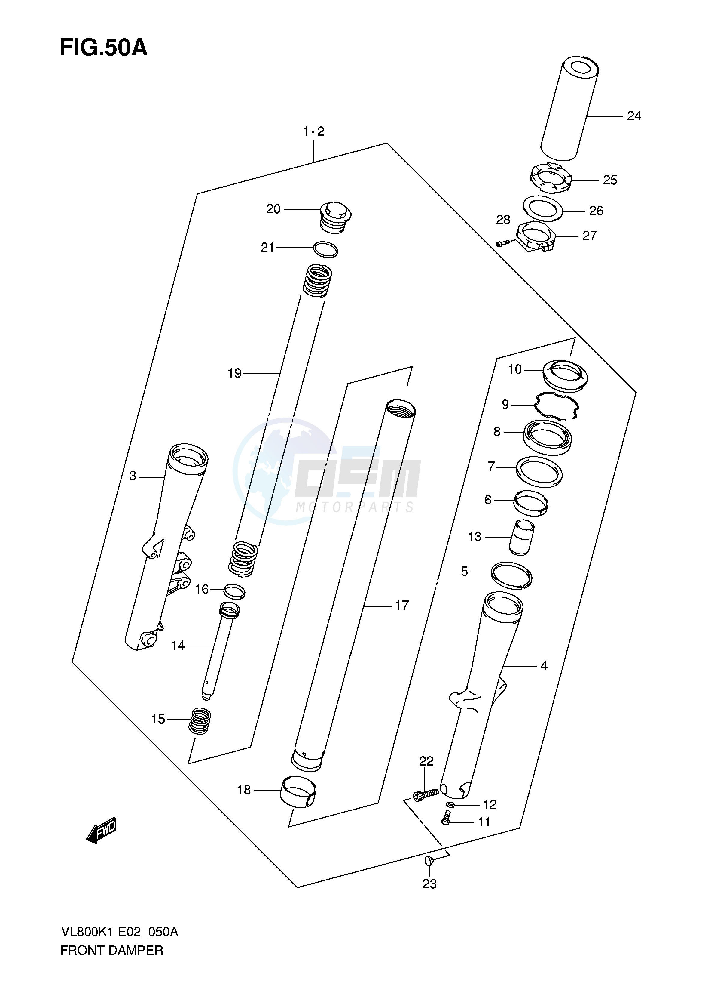 FRONT DAMPER (MODEL K5) blueprint