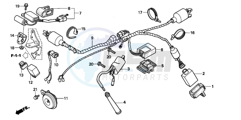 WIRE HARNESS/ IGNITION COIL (DK/ED/U) blueprint