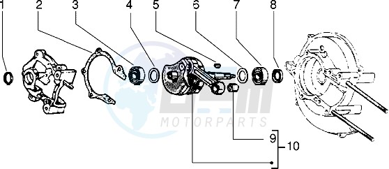 Crankshaft - Main bearings blueprint