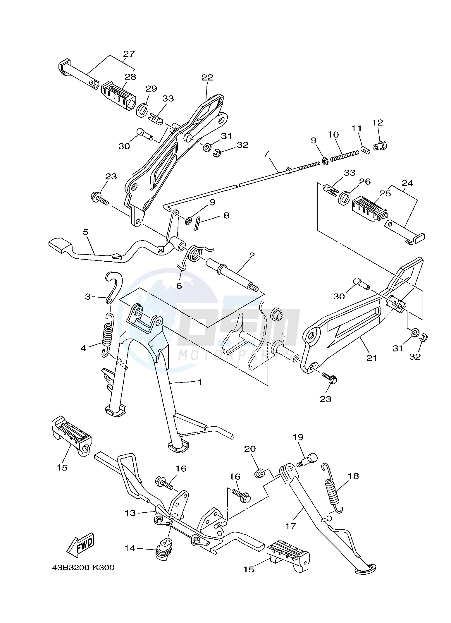 STAND & FOOTREST blueprint