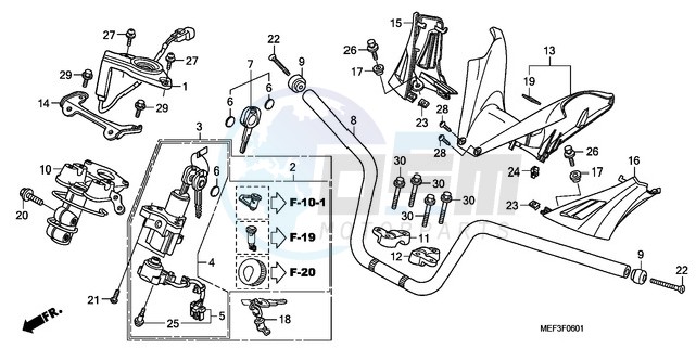 HANDLE PIPE/HANDLE COVER (FJS400D9/FJS400A) blueprint