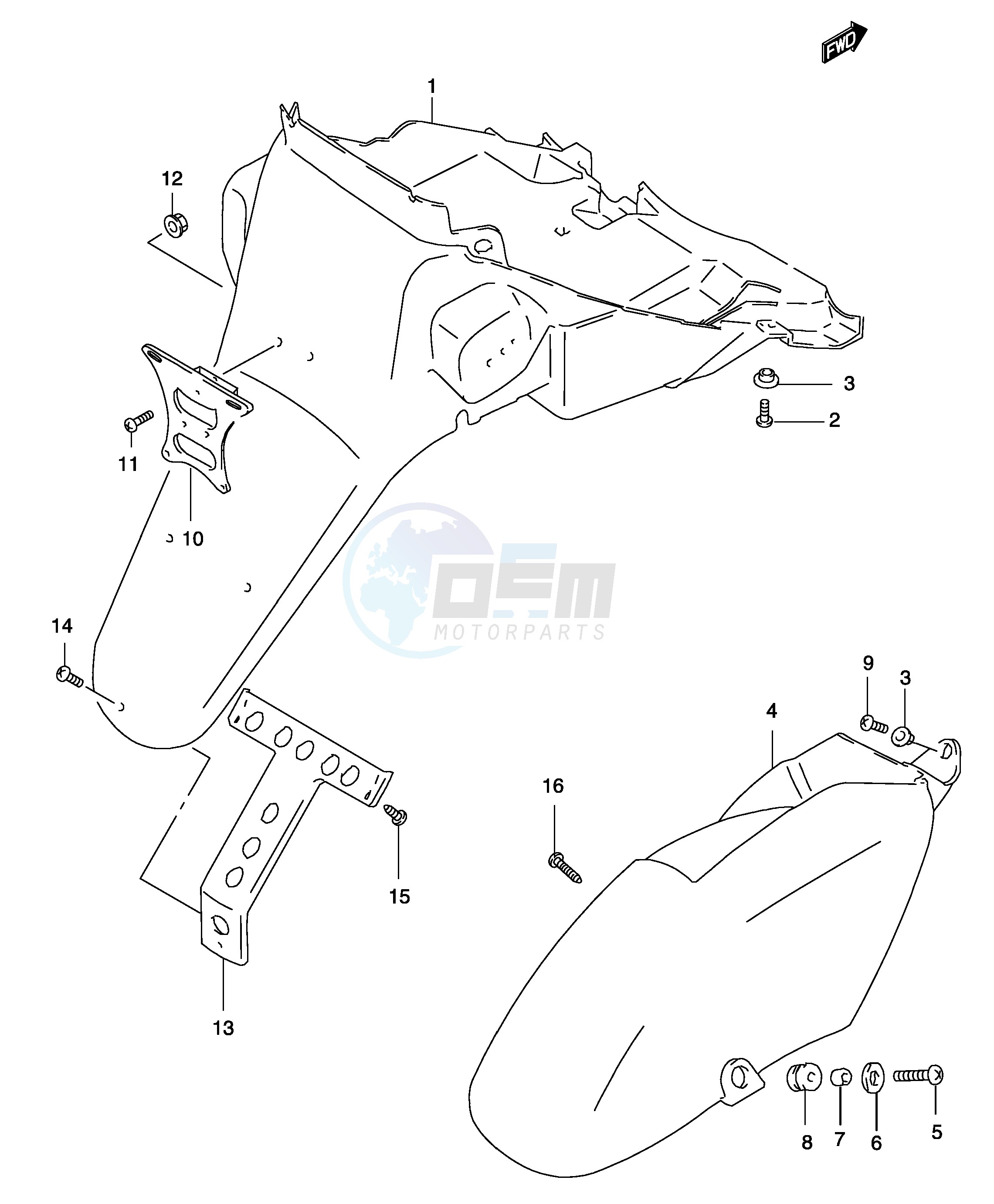 REAR FENDER (MODEL K1 K2) image