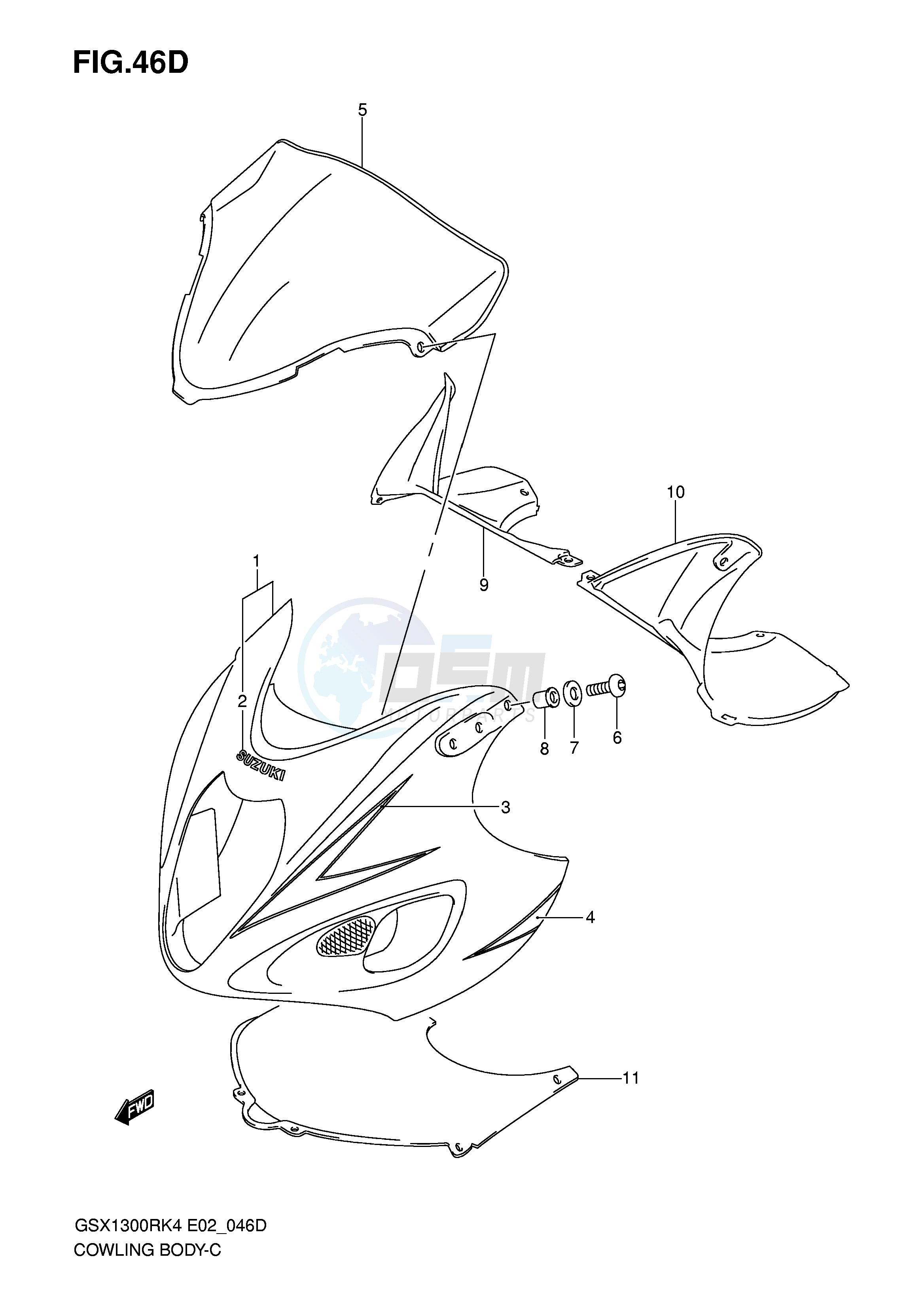 COWLING BODY (MODEL K7 FOR CZZ) blueprint