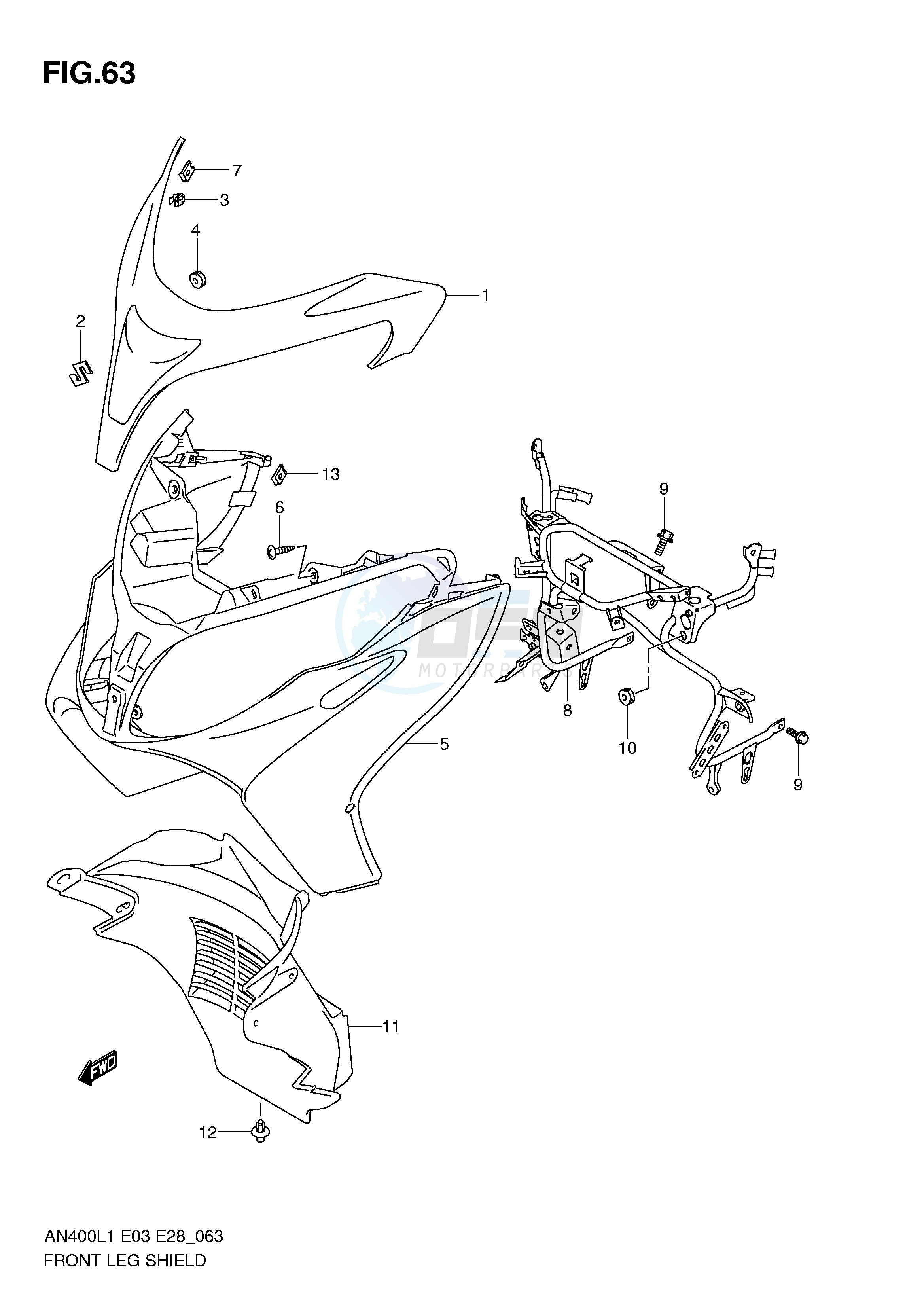 FRONT LEG SHIELD (AN400L1 E3) image