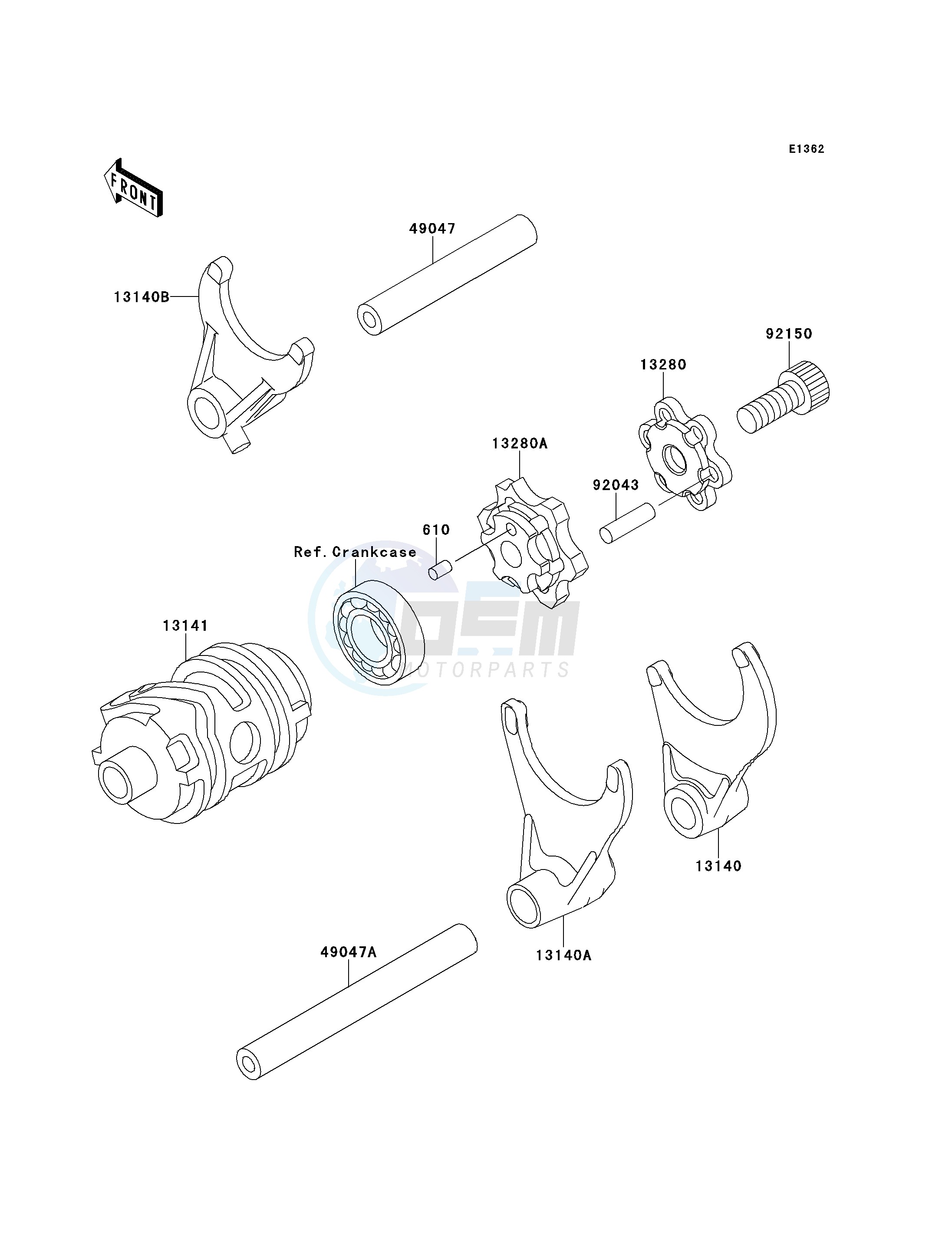 GEAR CHANGE DRUM_SHIFT FORK-- S- - image