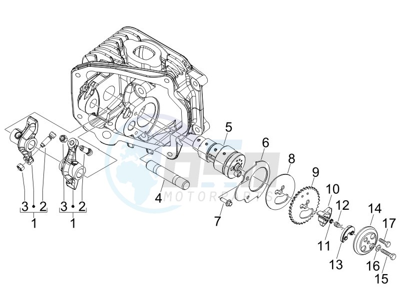 Rocking levers support unit image