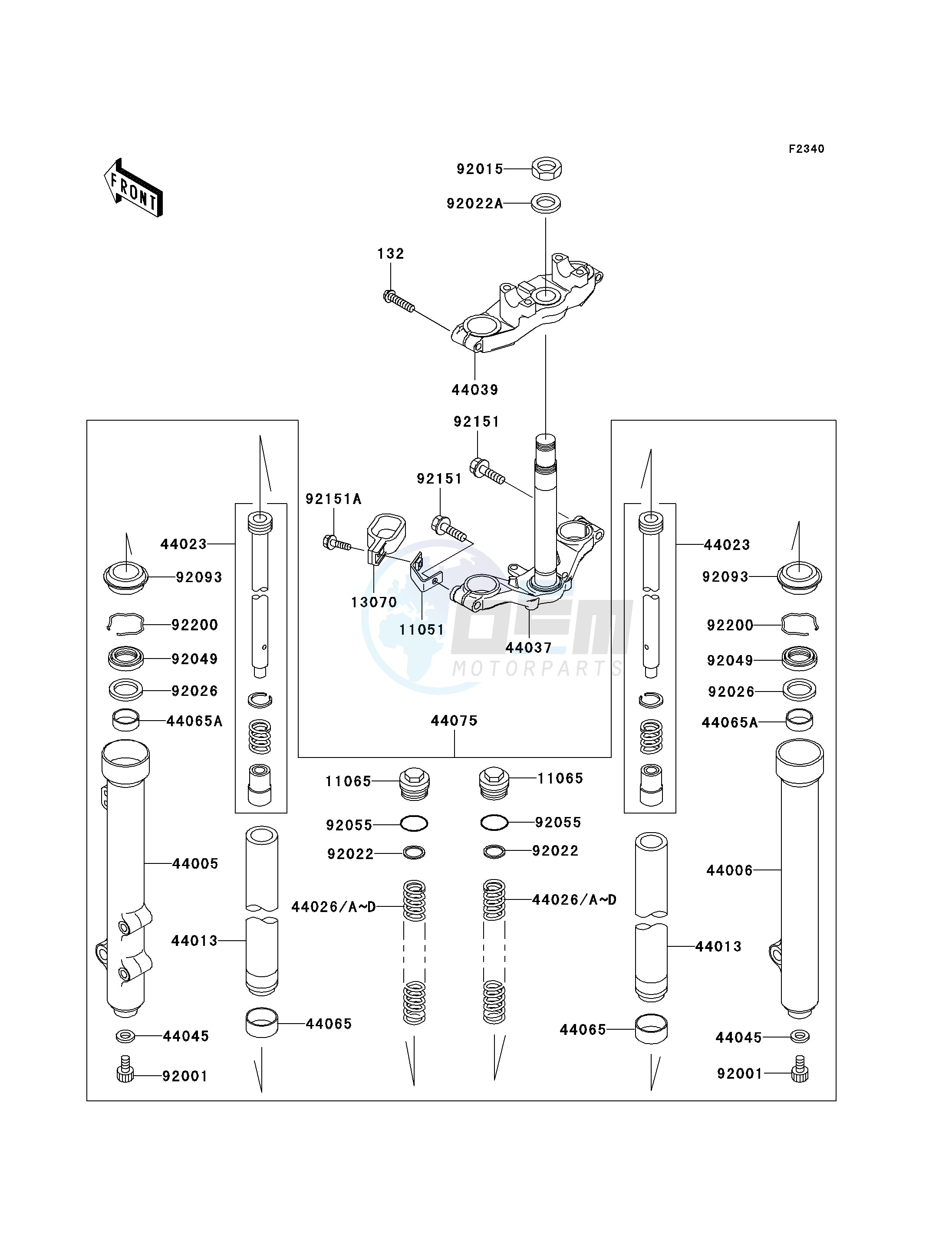 FRONT FORK-- A6F- - blueprint