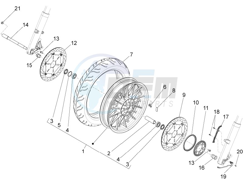 Front wheel blueprint