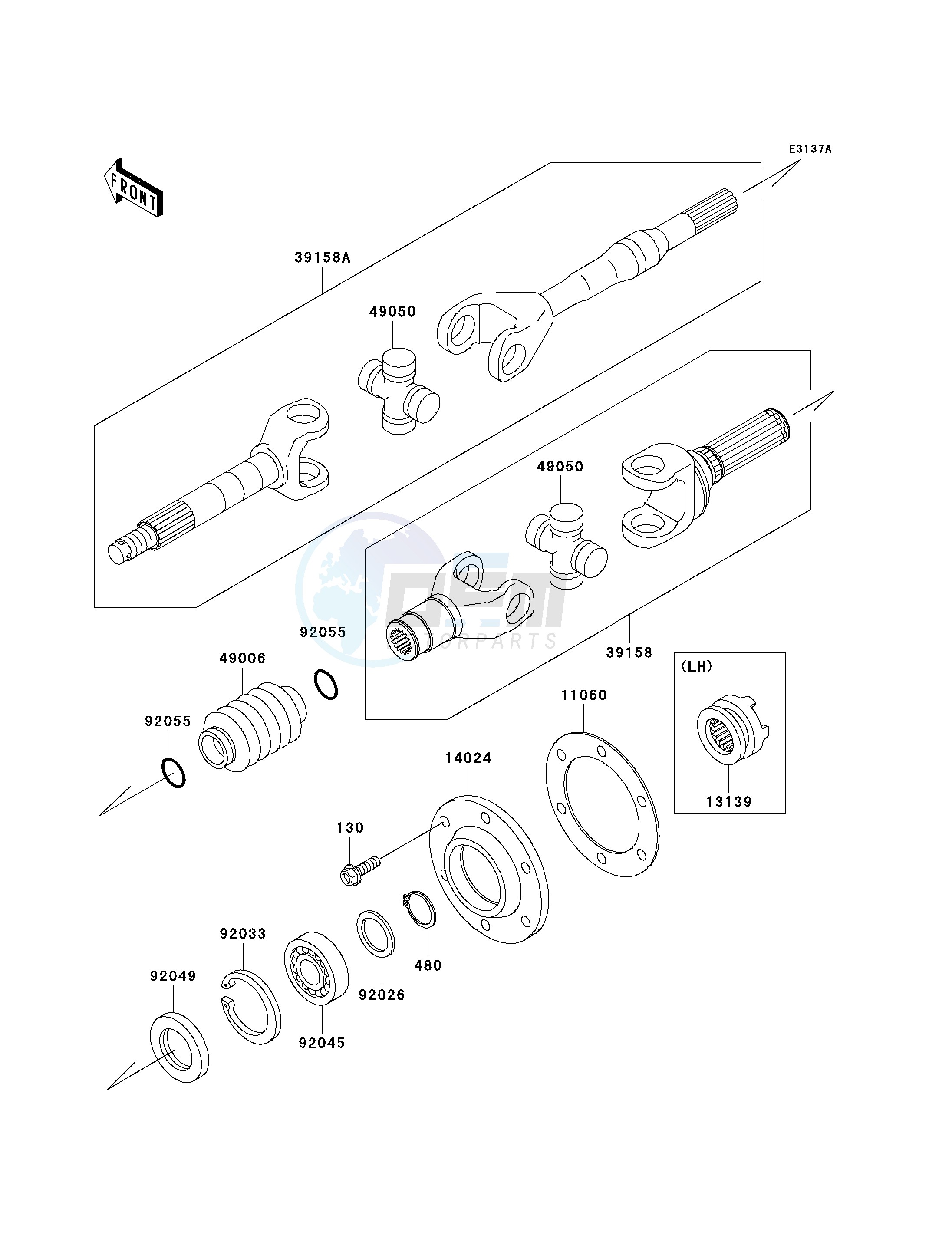 DRIVE SHAFT-REAR-- KAF620-G4_G5- - image