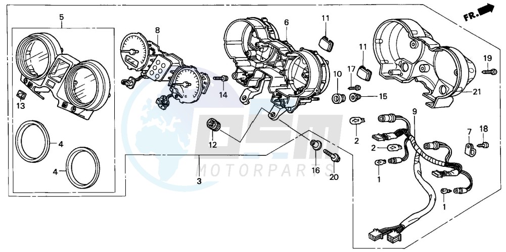 METER (CB600F3/4) blueprint