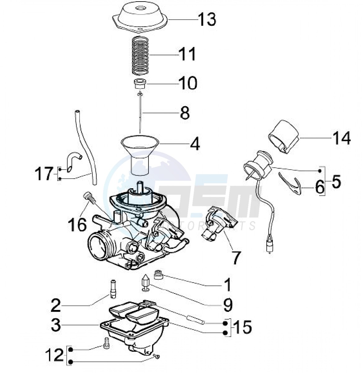 Carburetor components (Positions) image