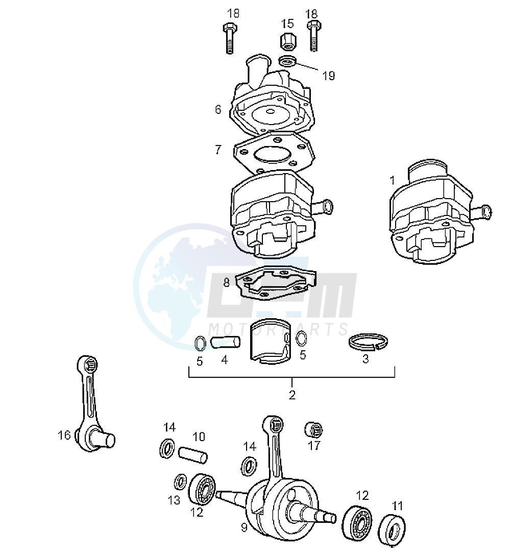 Drive Shaft - Cylinder - Piston blueprint