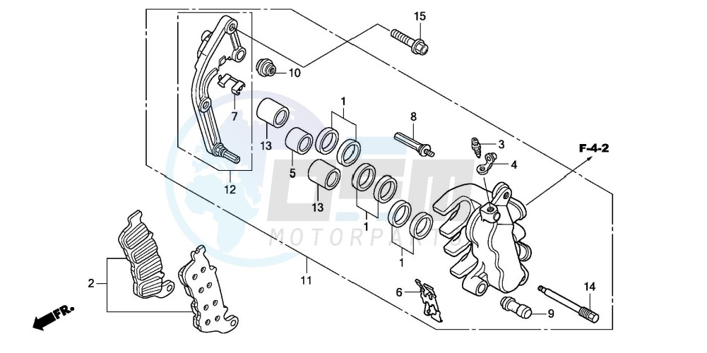 FRONT BRAKE CALIPER (L.) (CBF600SA8/NA8) image