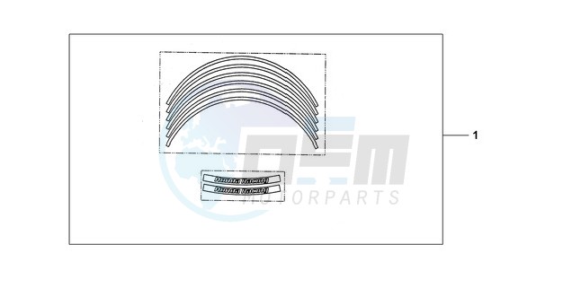 WHEEL STICKER BRIGTH LIME GREEN METALLIC image