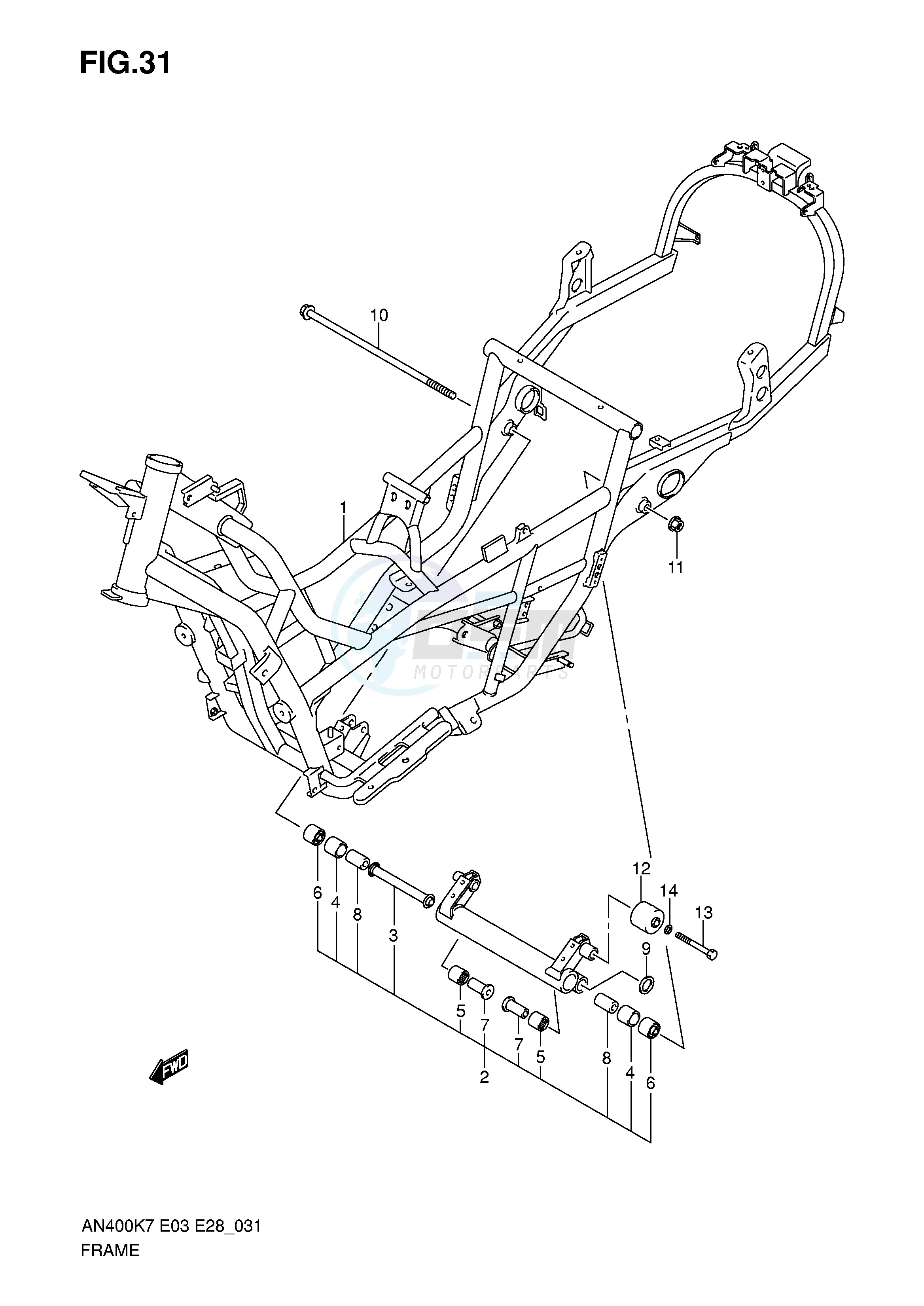 FRAME (MODEL K7 K8 K9) blueprint