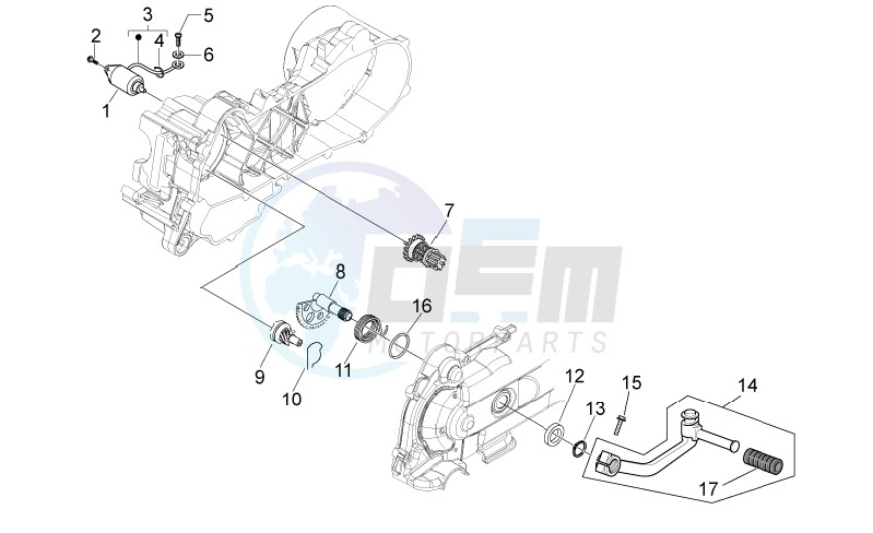 Kick-start gear - starter motor image