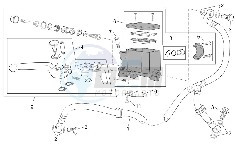 Front master brake cilinder image