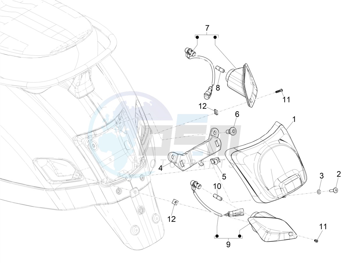 Rear headlamps - Turn signal lamps image