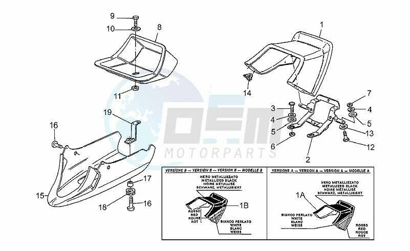 Rear fairing-seat cover blueprint