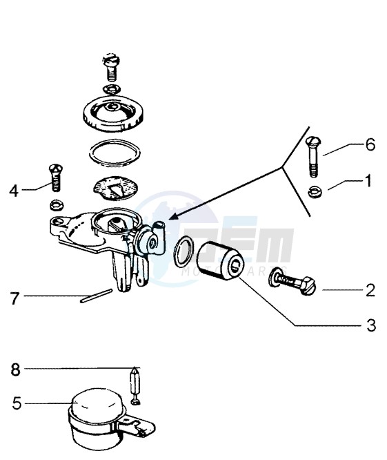 Carburettor component parts I blueprint