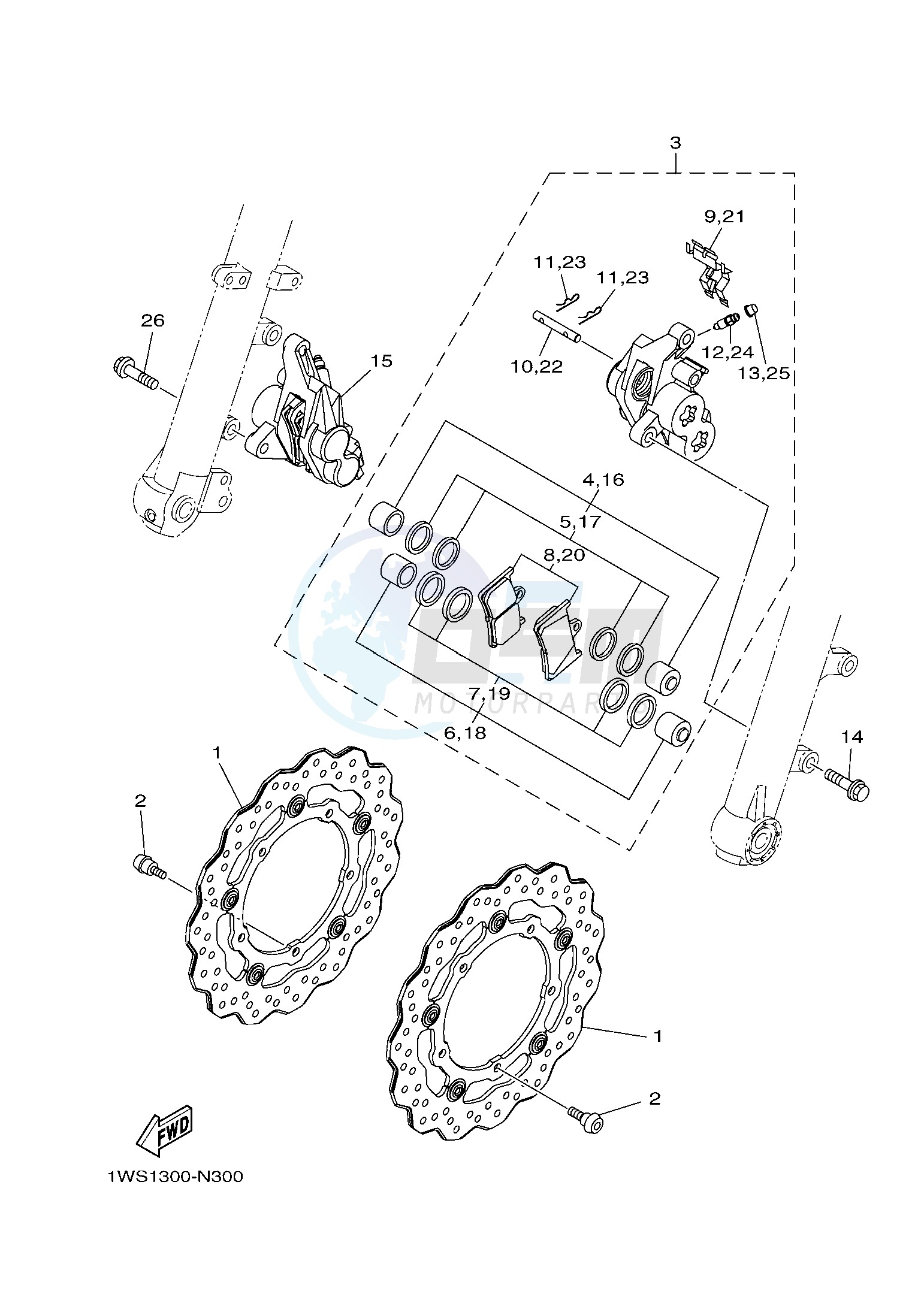 FRONT BRAKE CALIPER image