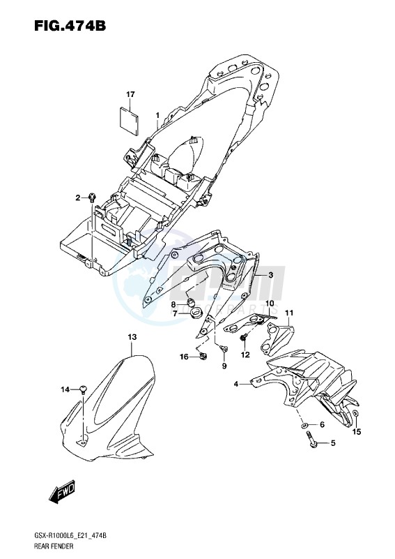 REAR FENDER L6 image