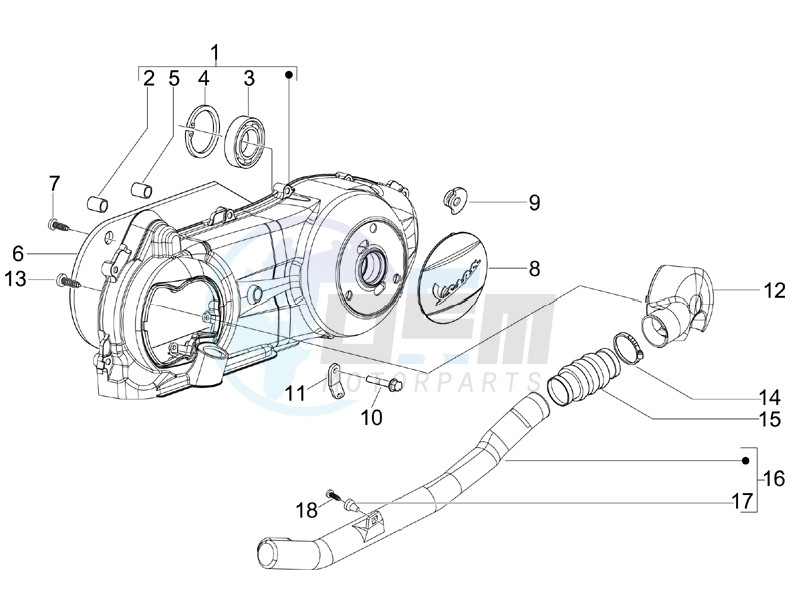 Crankcase cover and cooling image