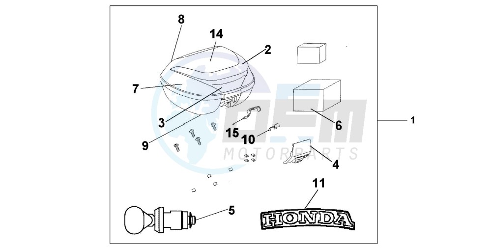 TOP BOX 35 L PEARL EFFECT GREEN blueprint