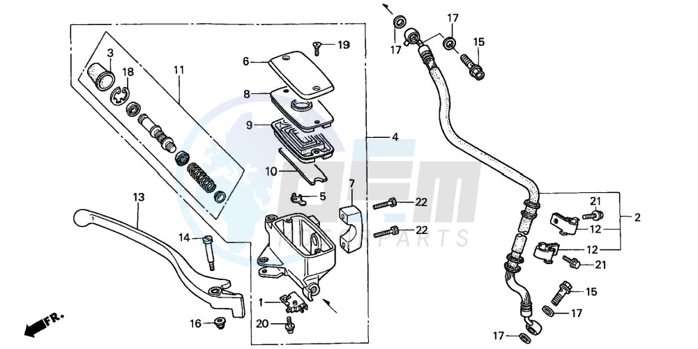 FR. BRAKE MASTER CYLINDER image