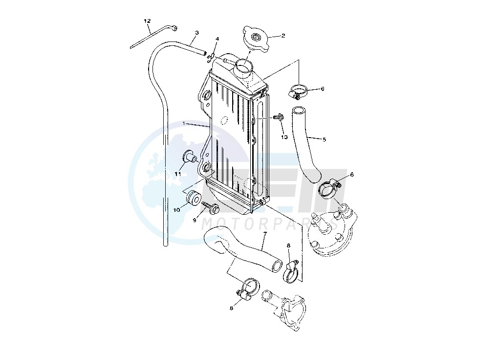 RADIATOR- HOSE blueprint